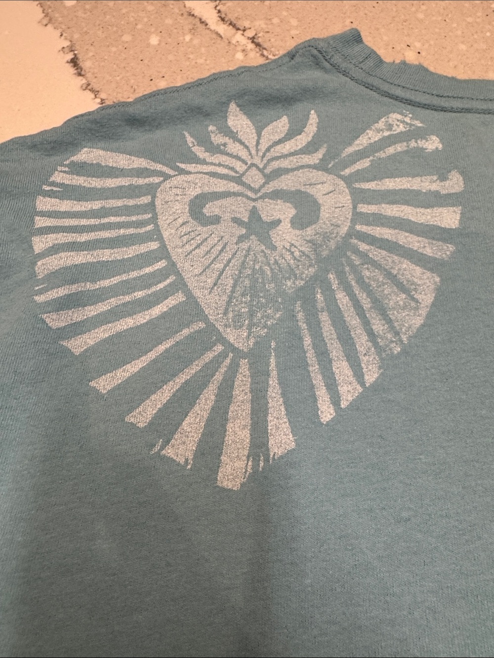 We The Free - Free People Blue Rose-Print Tee Never Worn SzXL Milagros - Picture 7 of 8
